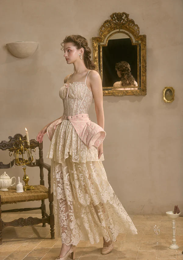 Tara - Waltz in the Moonlight Elegant Midi Skirt Women