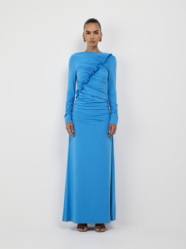 Claudia - Sky Blue Elegant Maxi Dress