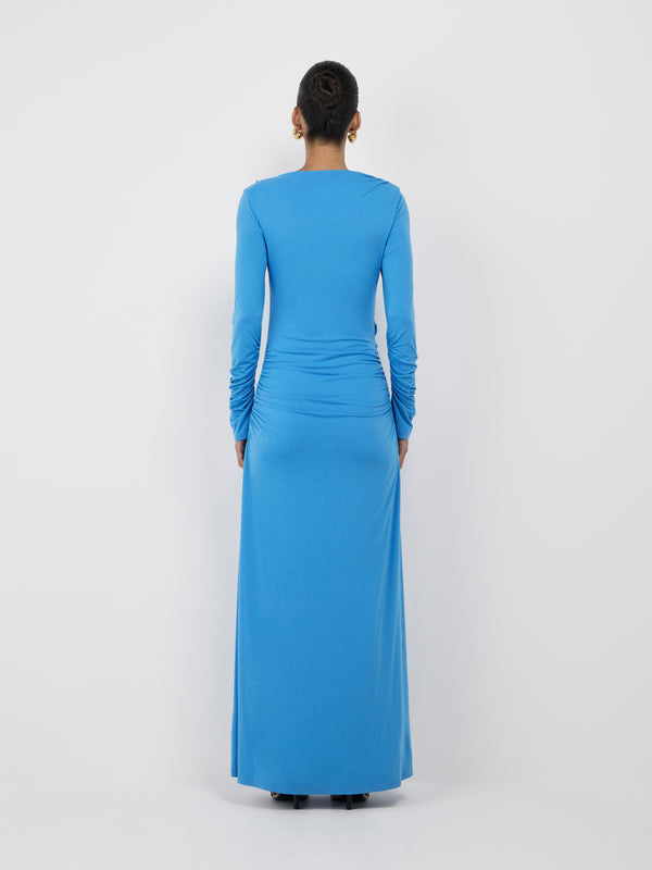 Claudia - Sky Blue Elegant Maxi Dress