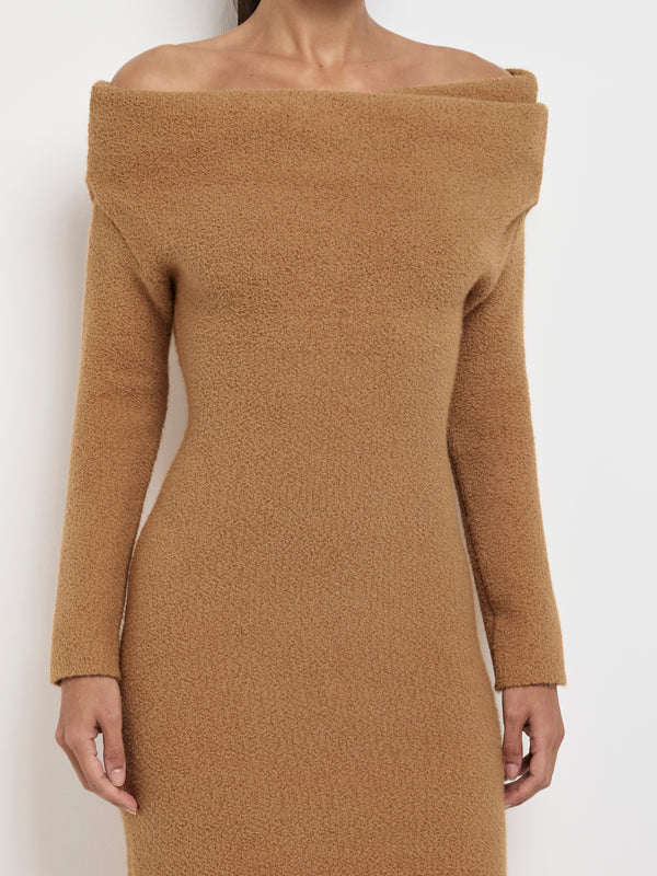 Crystal - Textured Bodycon Knit Dress