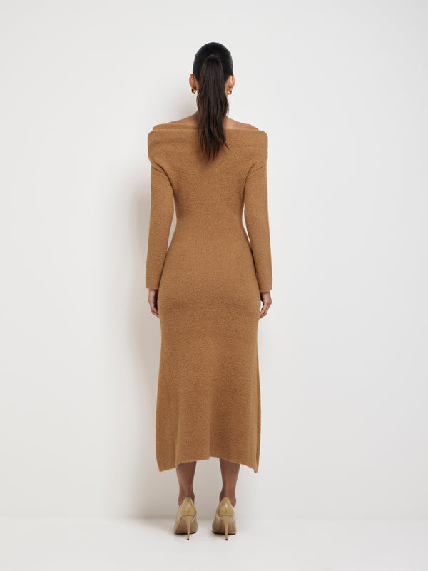 Crystal - Textured Bodycon Knit Dress