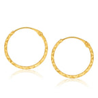Aleena - Gold Diamond Cut Sleeper Earrings for Women
