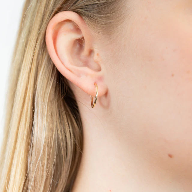 Aleena - Gold Diamond Cut Sleeper Earrings for Women