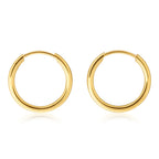 Alessia - Gold 13mm Plain Sleeper Earrings for Women