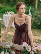 Caitlin - Floral Printed Slip Dress Elegant Style