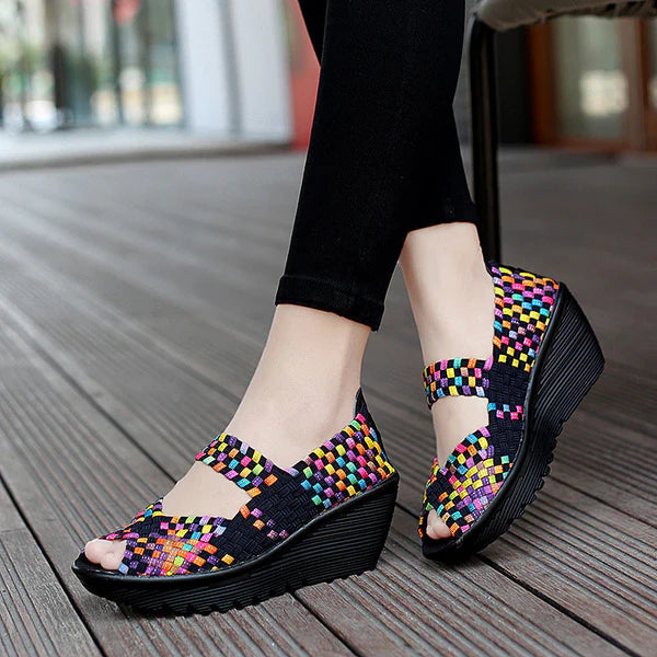 Chloe - Womens Wedge Comfort Soft Sole Sandals