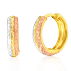 Alena - Gold Silver Filled Diamond Cut Sleeper Earrings