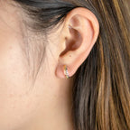Alena - Gold Silver Filled Diamond Cut Sleeper Earrings