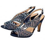 Ava - Lotus Navy Classic Occasion Sandal for Women