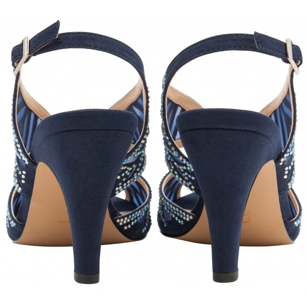 Ava - Lotus Navy Classic Occasion Sandal for Women