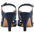 Ava - Lotus Navy Classic Occasion Sandal for Women
