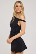 Aileen - Solari Black Skort for Women