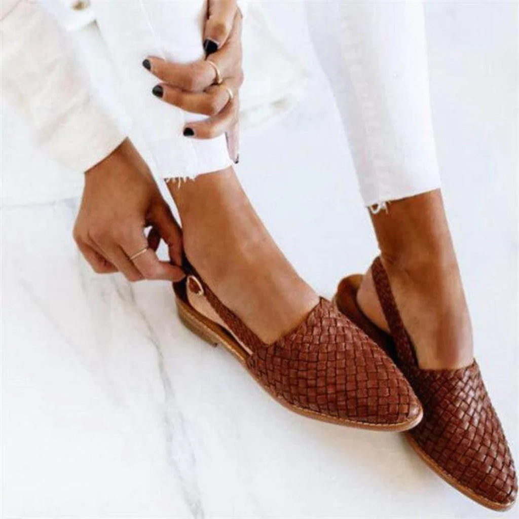 Sienna - Womens Slingback Closed Toe Comfort Loafers