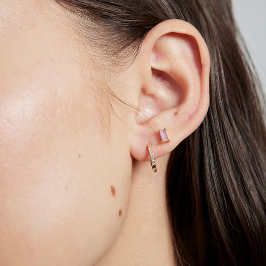 Ariella - Rachel Gold Crystal Sleepers Elegant Earrings