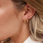 Anabel - Lindy Gold Sterling Silver Hoop Earrings