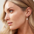 Amelia - Bethany Gold Pearl Sleeper Earrings Women