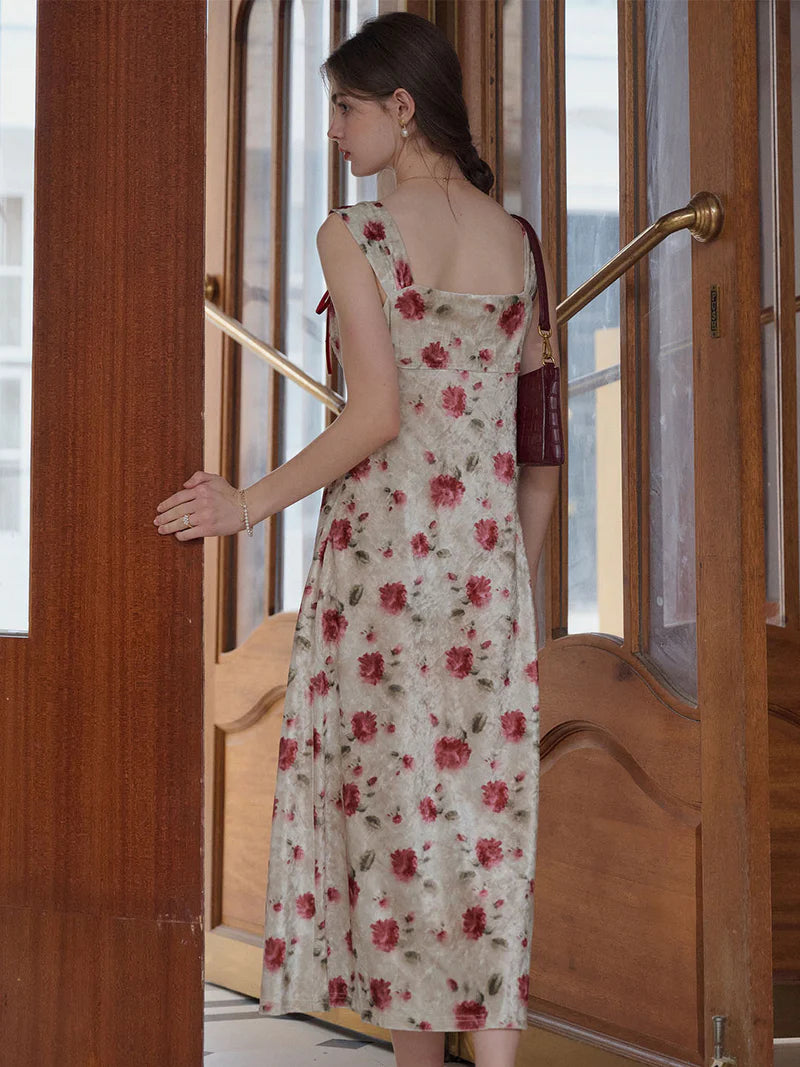 Amanda - Raelynn Floral Ruched Bust Midi Dress