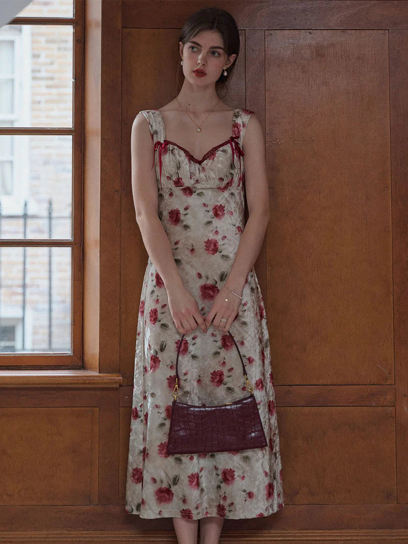 Amanda - Raelynn Floral Ruched Bust Midi Dress