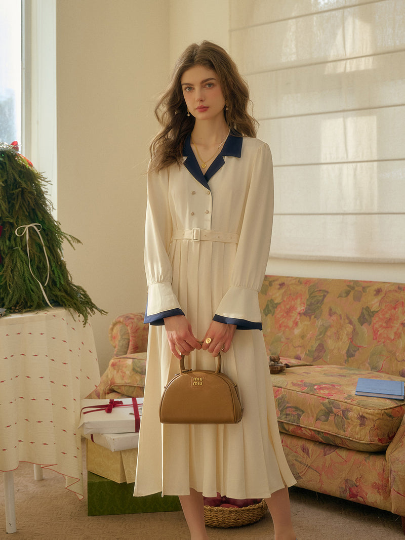 Angelina - Vintage Double Breasted Collar Dress