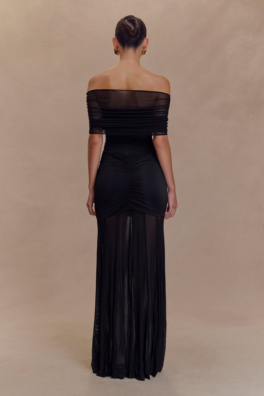Chloe - Black Off Shoulder Maxi Dress Women