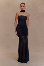 Chloe - Black Off Shoulder Maxi Dress Women