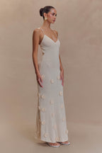 Courtney - Floral Nude Elegant Maxi Dress Women