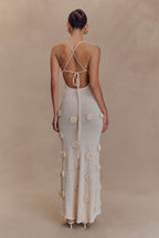 Courtney - Floral Nude Elegant Maxi Dress Women