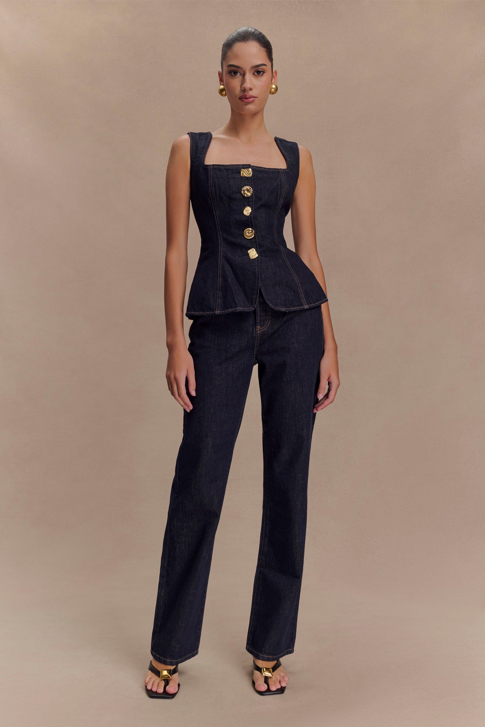 Cassidy - High Waist Straight Leg Jeans Women