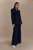 Carmen - Navy Pinstripe Pleated Set Women