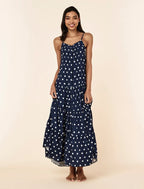 Emily - Spot Tiered Maxi Women’s Night Dress