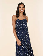 Emily - Spot Tiered Maxi Women’s Night Dress