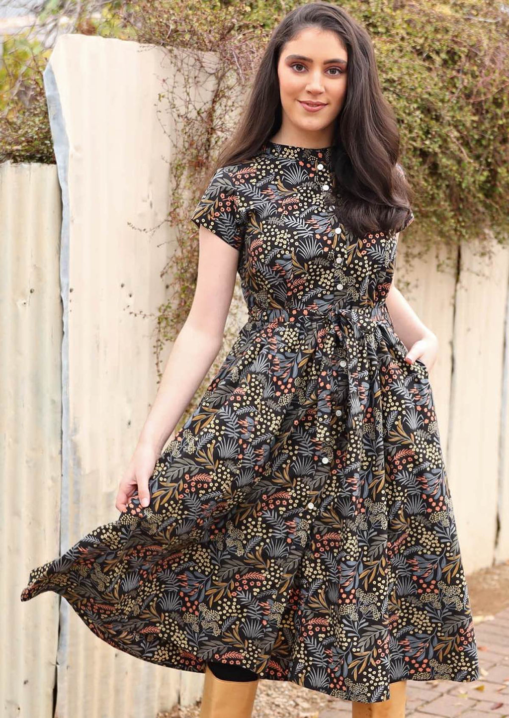 Alina - Vivien Twilight Elegant Midi Dress