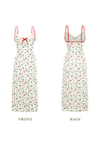 Kayla - Strawberry Farm Elegant Midi Dress Women