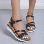 Keely - Womens Orthopedic Anti Slip Buckle Strap Sandals