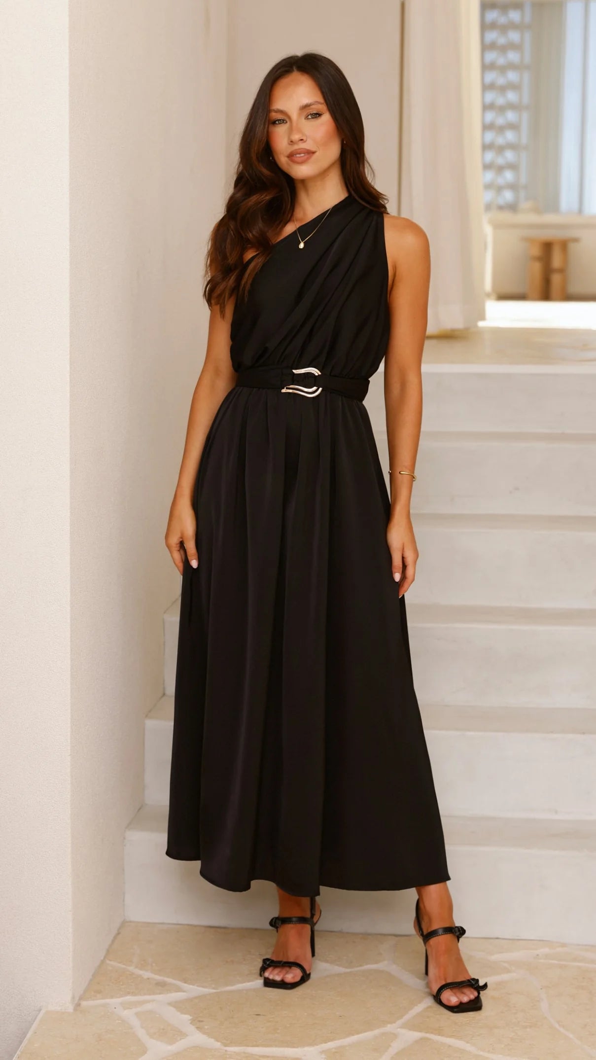 Ariana - Hadas Cobalt White Print Maxi Dress