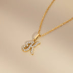 Alondra - Gold Initial Diamond Pendant for Women