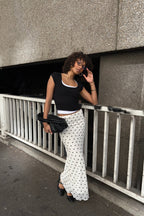 Agatha - Brown Elegant Maxi Skirt for Women