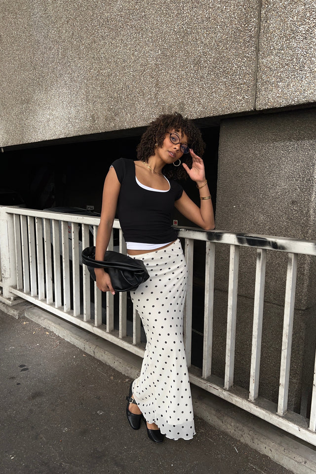 Agatha - Brown Elegant Maxi Skirt for Women