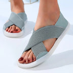 Emily - Womens Lightweight Cross Soft Sole Comfort Sandals