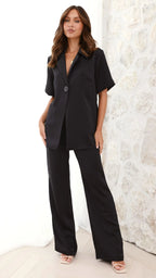 Anya - Imogen Button Front Wide Leg Pants