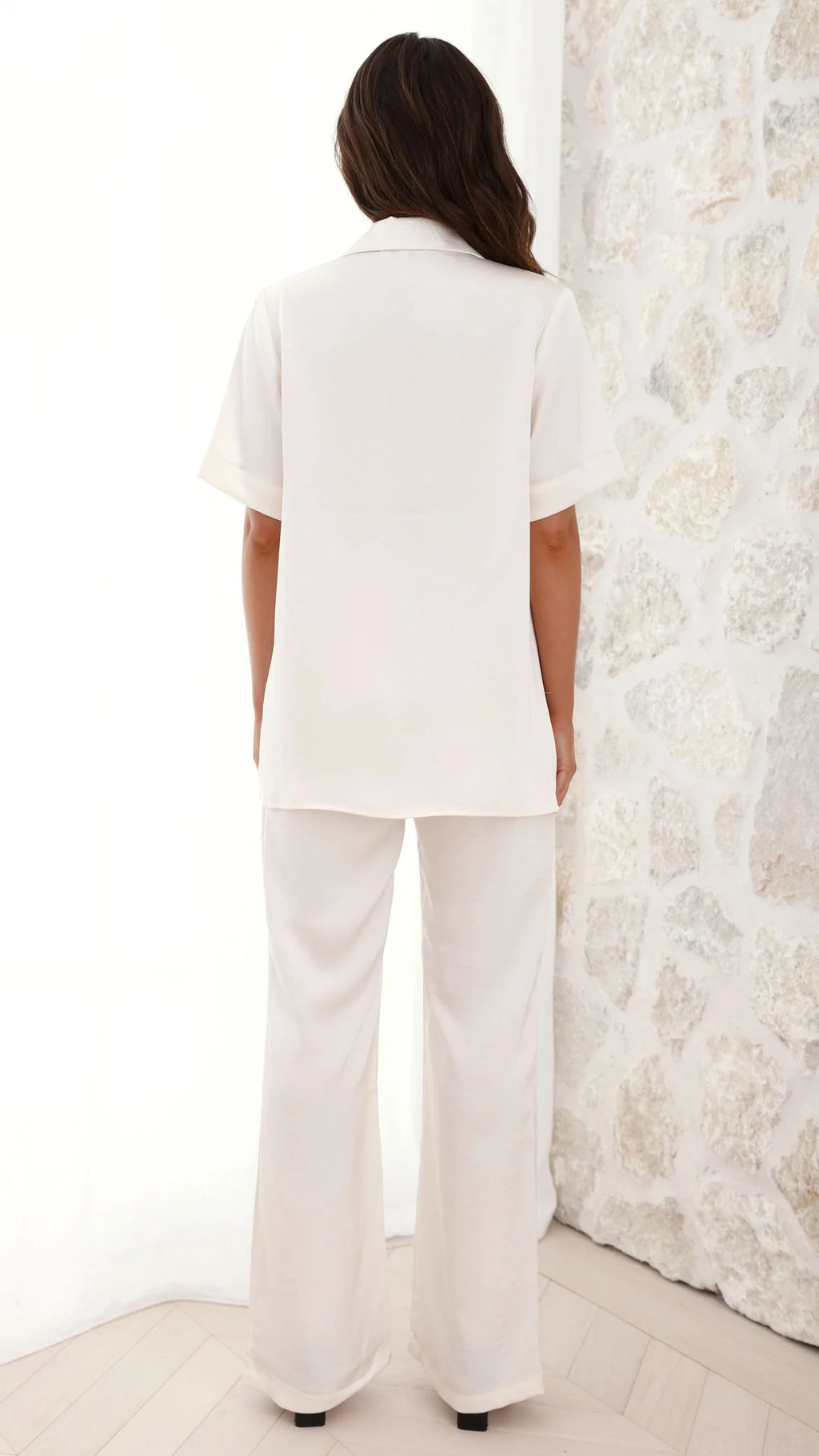 Anya - Imogen Button Front Wide Leg Pants