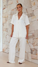 Anya - Imogen Button Front Wide Leg Pants