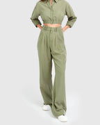 Isla - Wide Leg Womens Relaxed Everyday Pants
