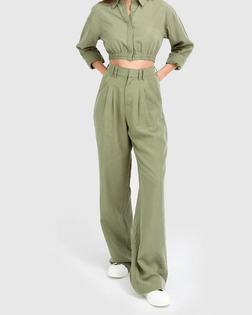 Isla - Wide Leg Womens Relaxed Everyday Pants