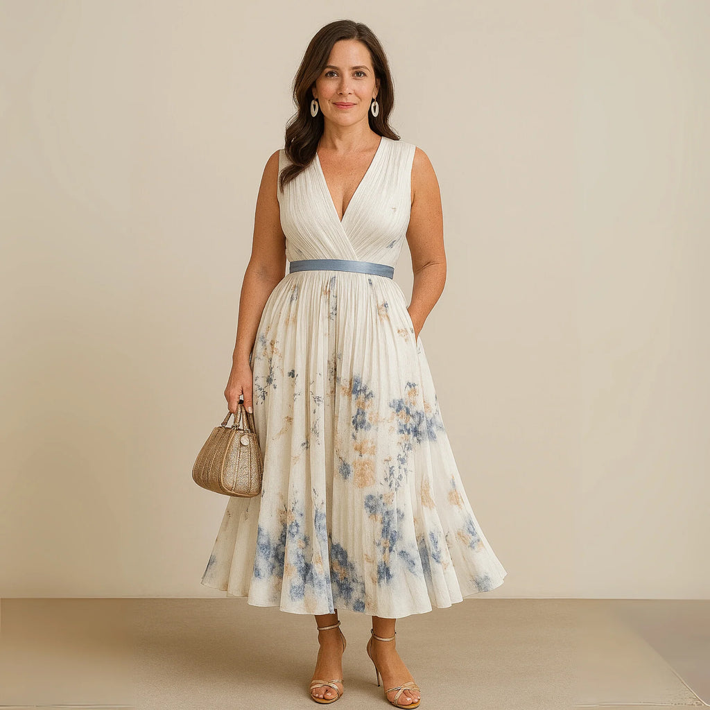 Matilda - Pleated Sleeveless Maxi Dress for Women