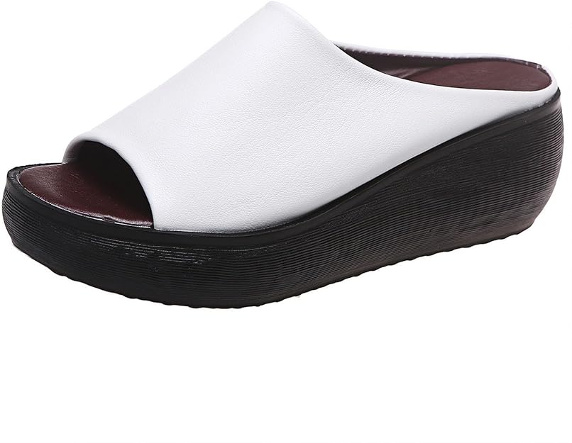 Tiarna - Womens Memory Cushion Open Toe Slide Sandals
