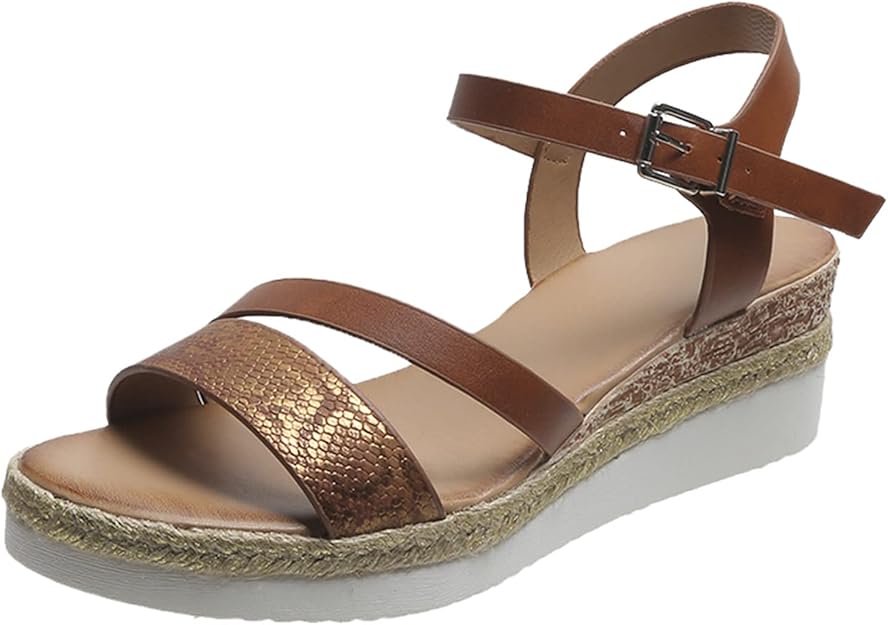 Keely - Womens Orthopedic Anti Slip Buckle Strap Sandals