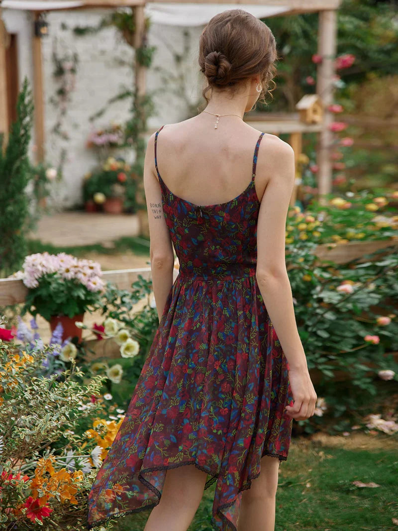 Caitlin - Floral Printed Slip Dress Elegant Style