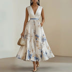 Matilda - Pleated Sleeveless Maxi Dress for Women