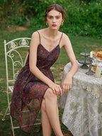 Caitlin - Floral Printed Slip Dress Elegant Style
